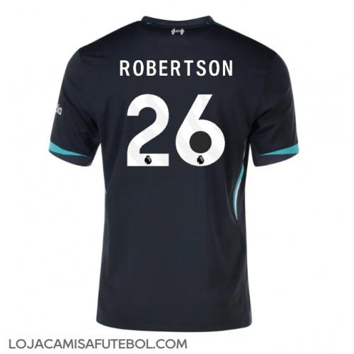 Camisa de Futebol Liverpool Andrew Robertson #26 Equipamento Secundário 2024-25 Manga Curta